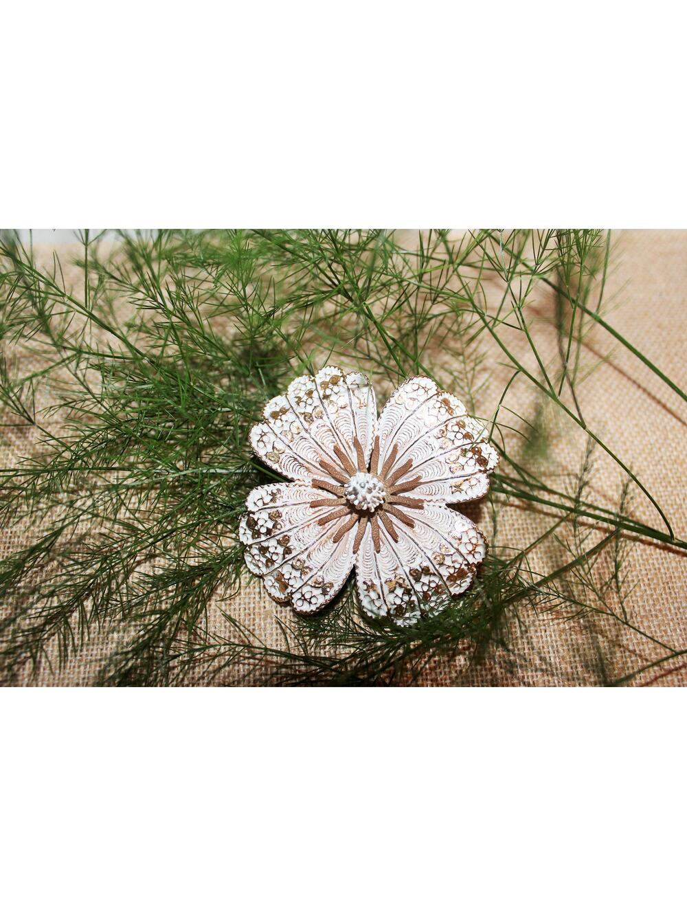 Vintage Signed Capri Flower Brooch